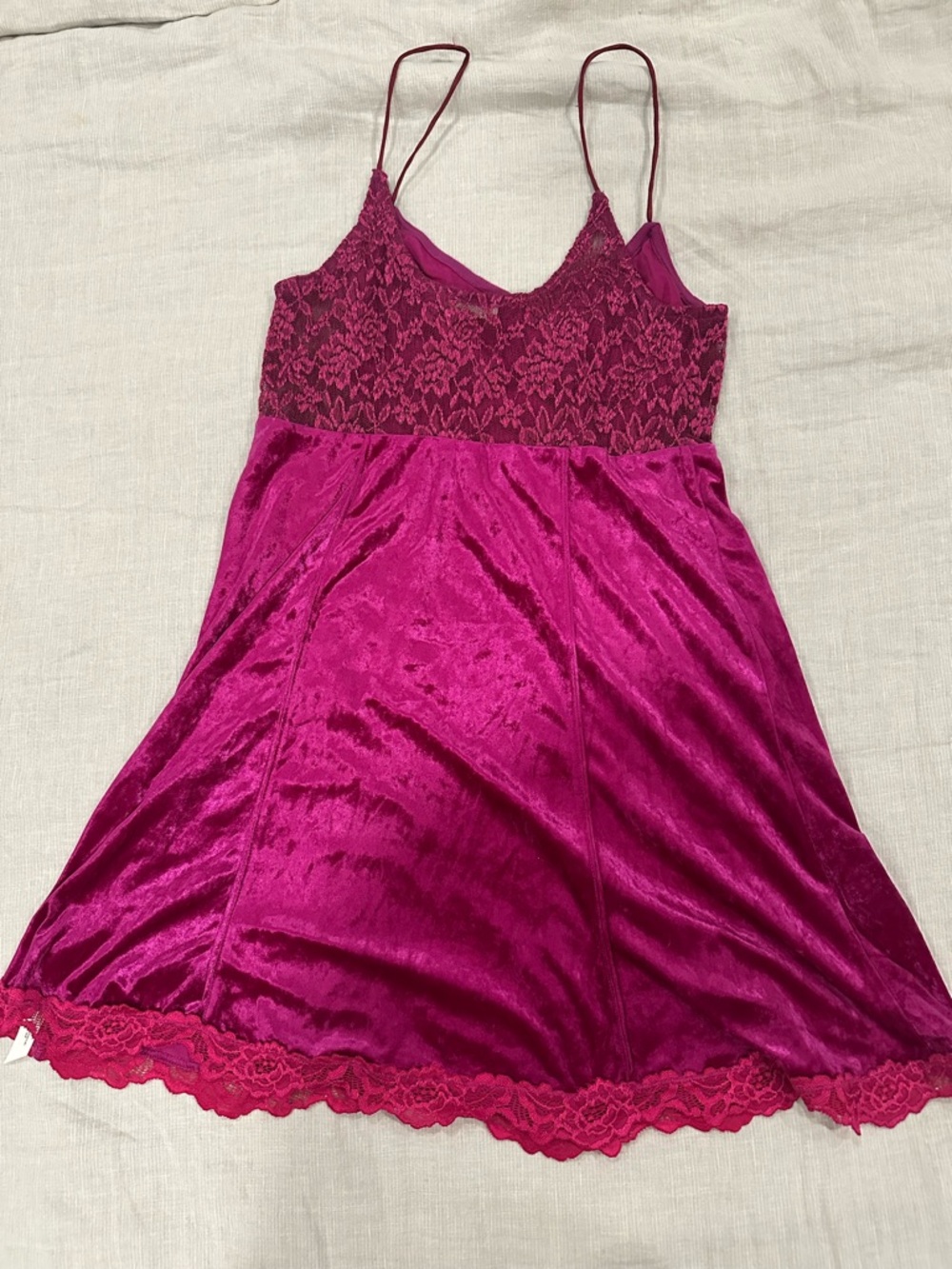Free People Velvet and Lace Slip Dress